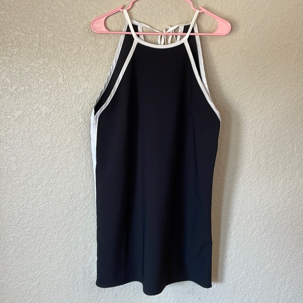 Black and white tie dress